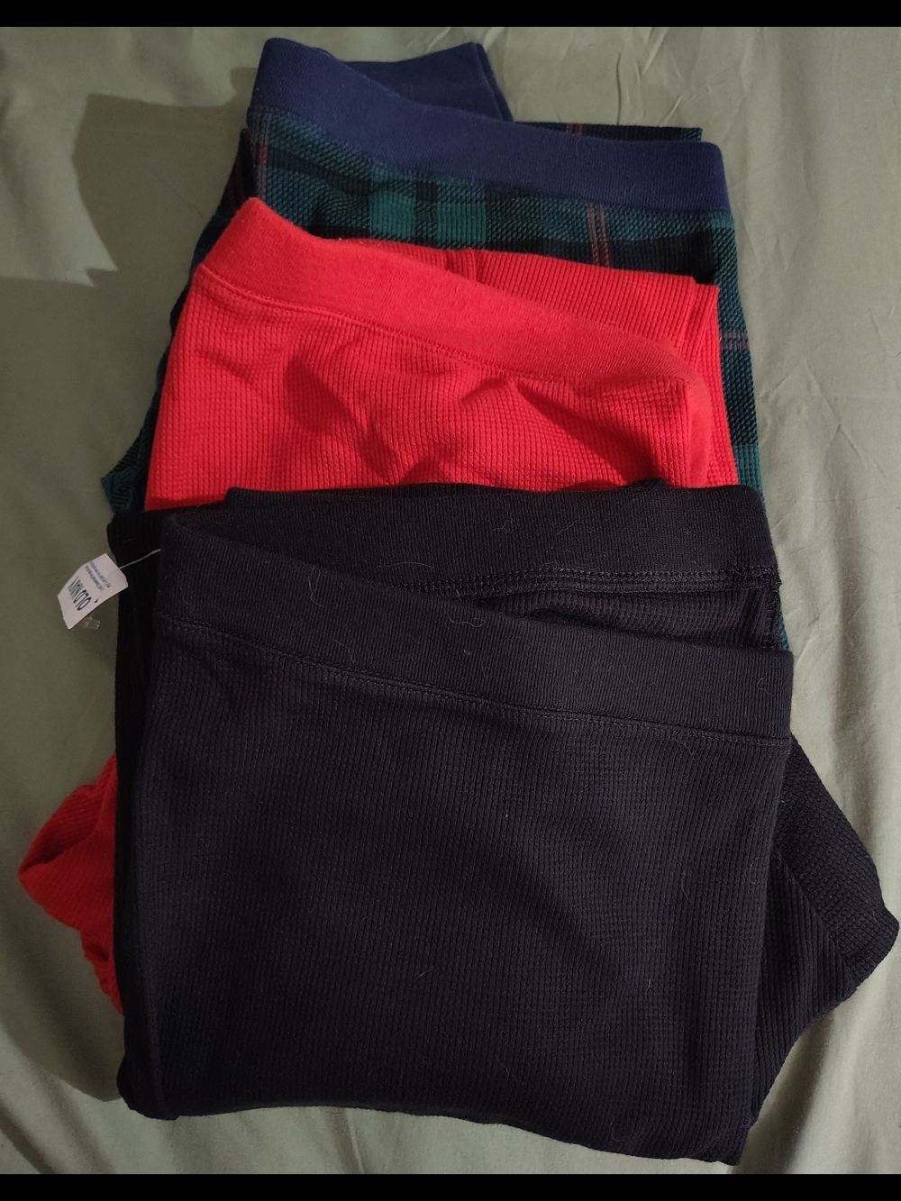 Set Of 3- Women's Old Navy Thermal Joggers Size XL & XL Tall, Black, Red, Green